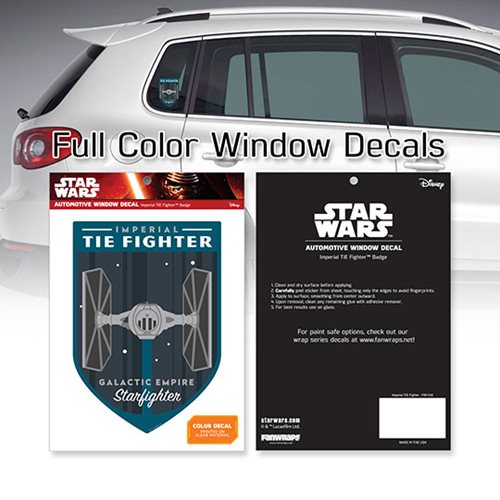 Star Wars Imperial TIE Fighter Badge Window Decal